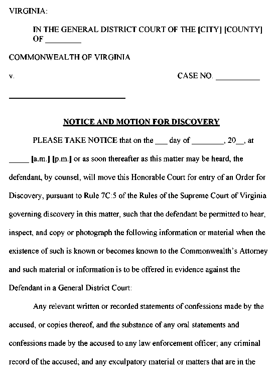 Appendix 5-5 Notice and Motion for Discovery - Books and Journals 