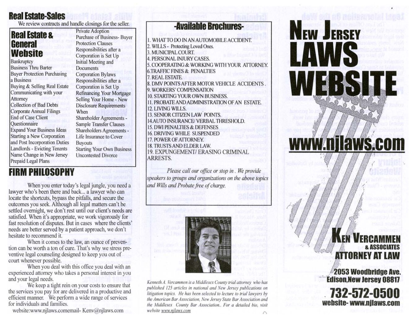 Form 8: New Jersey Laws Website Brochure - Criminal Law Forms (ABA 