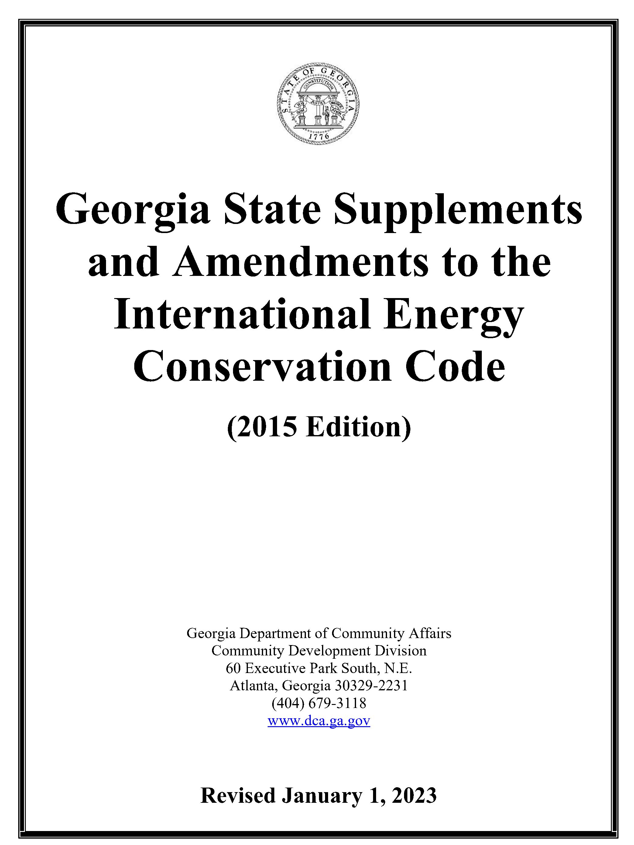 GA Reg. 110-11-1-.34 International Energy Conservation Code (IECC 